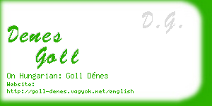 denes goll business card